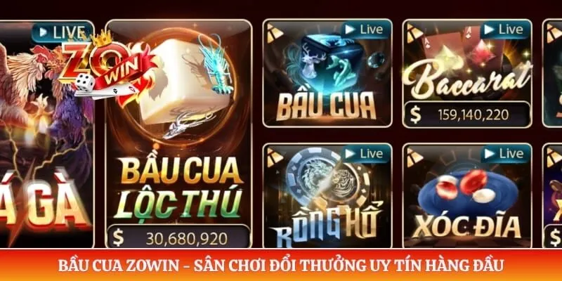 Bầu Cua ZOWIN - Sân Chơi Đổi Thưởng Uy Tín Hàng Đầu