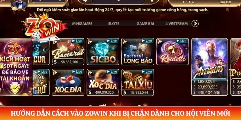 Hướng Dẫn Cách Vào ZOWIN Khi Bị Chặn Dành Cho Hội Viên Mới