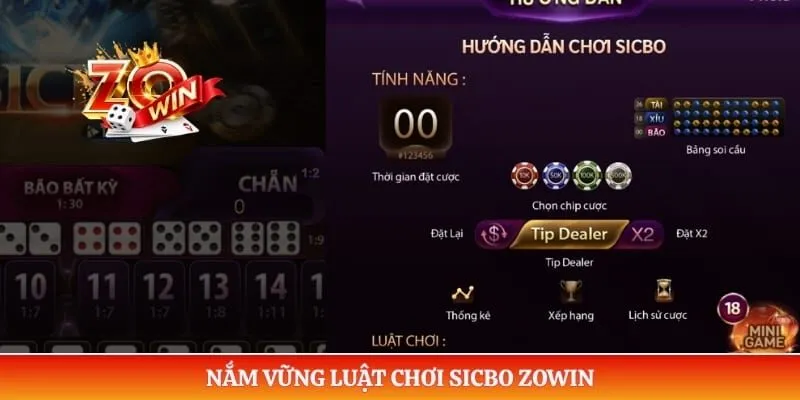 Sicbo ZOWIN - Trải Nghiệm Xúc Xắc Đỉnh Cao Và Hấp Dẫn 2 Nắm vững luật chơi Sicbo ZOWIN